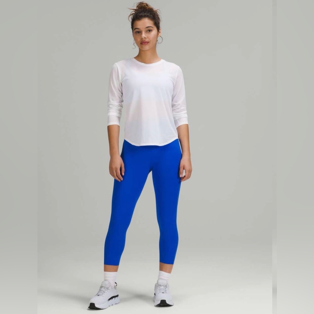 Lululemon Base Pace High-Rise Cropped Leggings 23" Blazer Blue Women's size 16